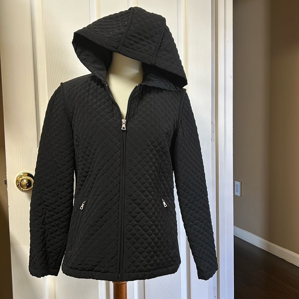 Esprit Diamond Quilted Hooded Jacket Size Medium